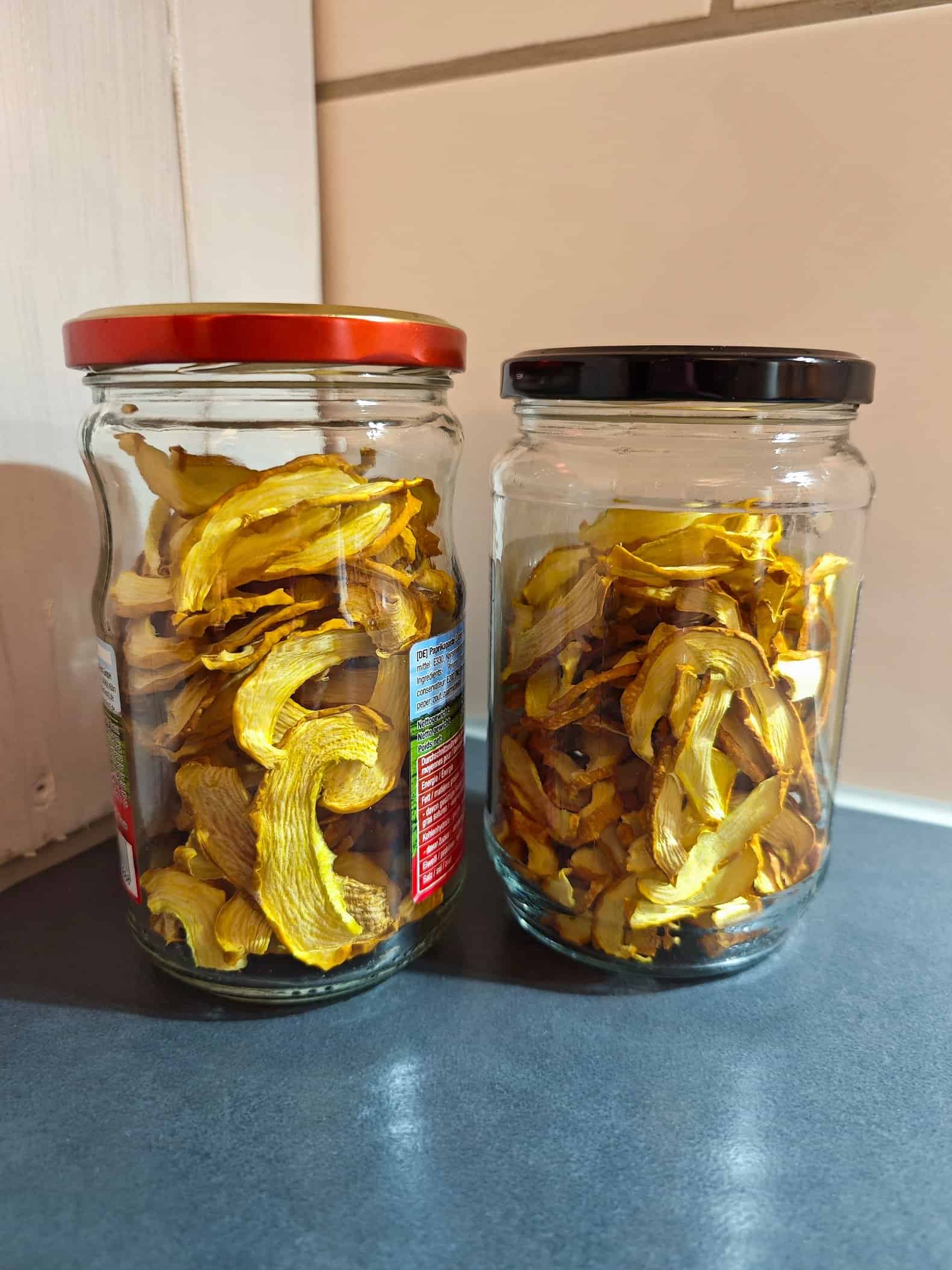Getrocknete Zucchini aus dem Dörrautomaten